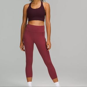 Lululemon Fast and Free High-Rise Crop 23" Brushed Nulux